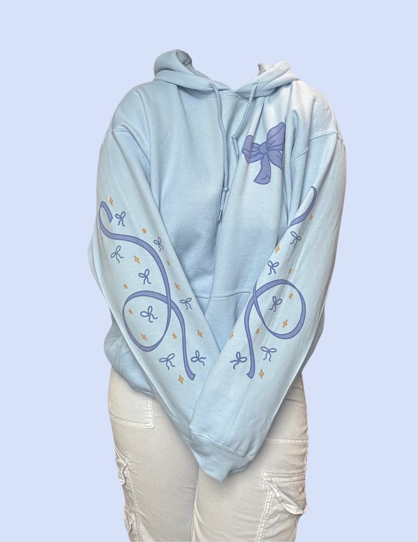 Blue Bow Hoodie