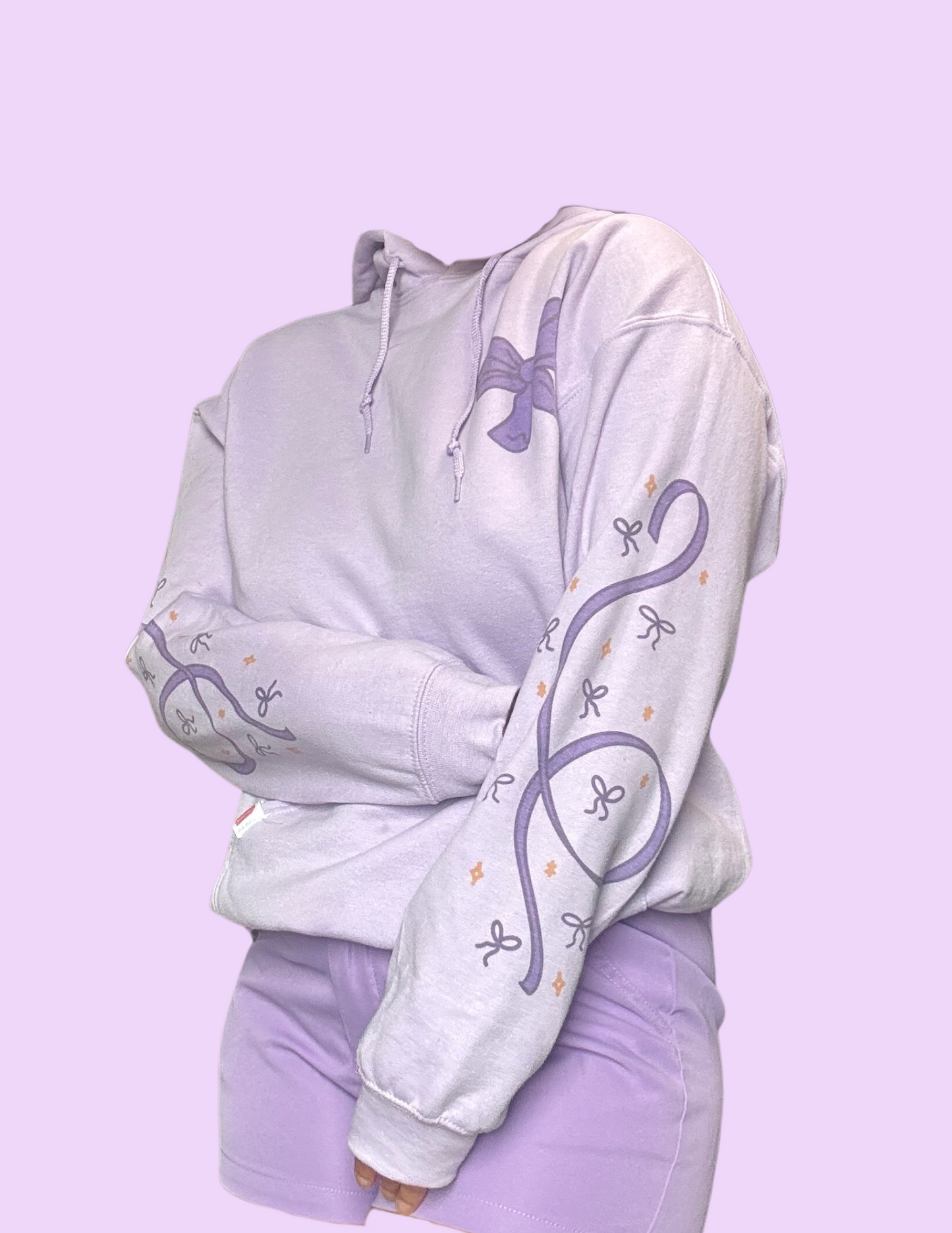Purple Bow Hoodie
