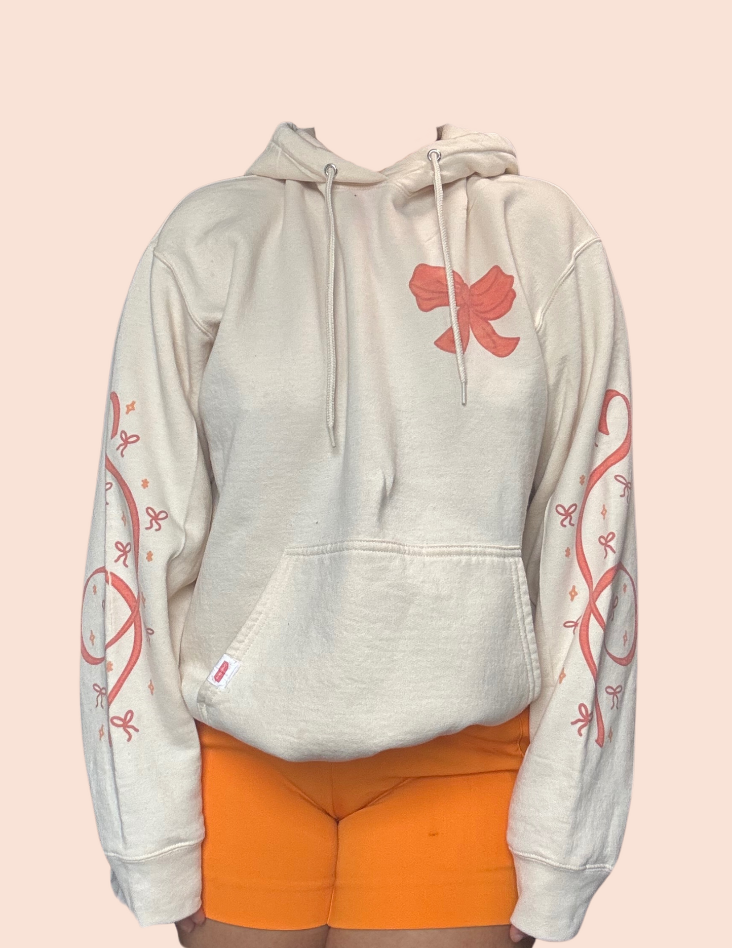 Orange Bow Hoodie