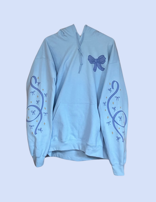 Blue Bow Hoodie