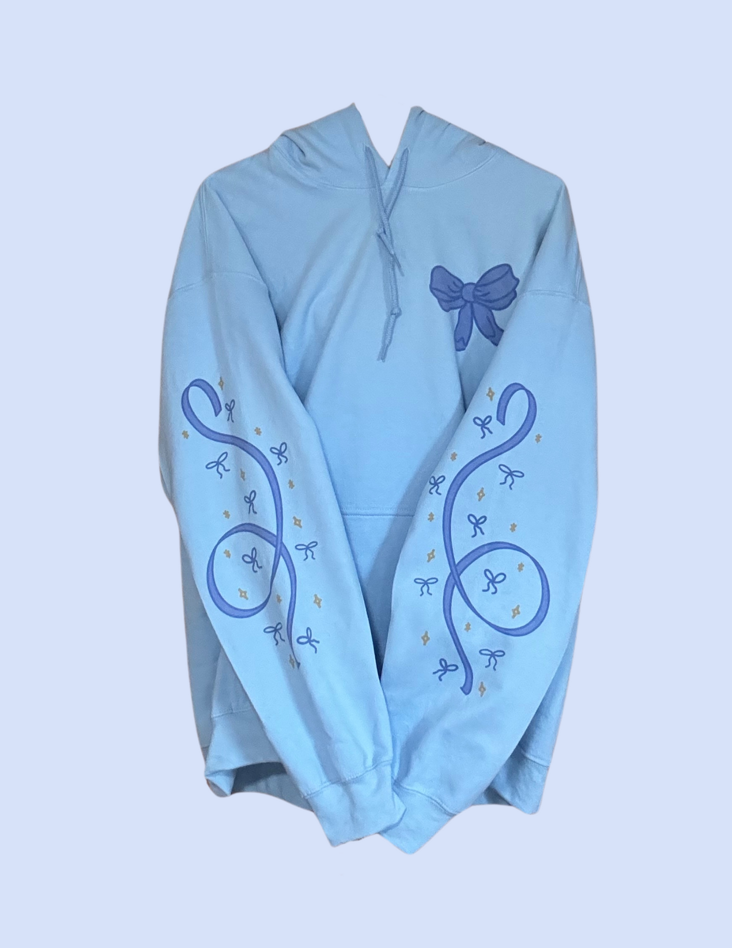 Blue Bow Hoodie