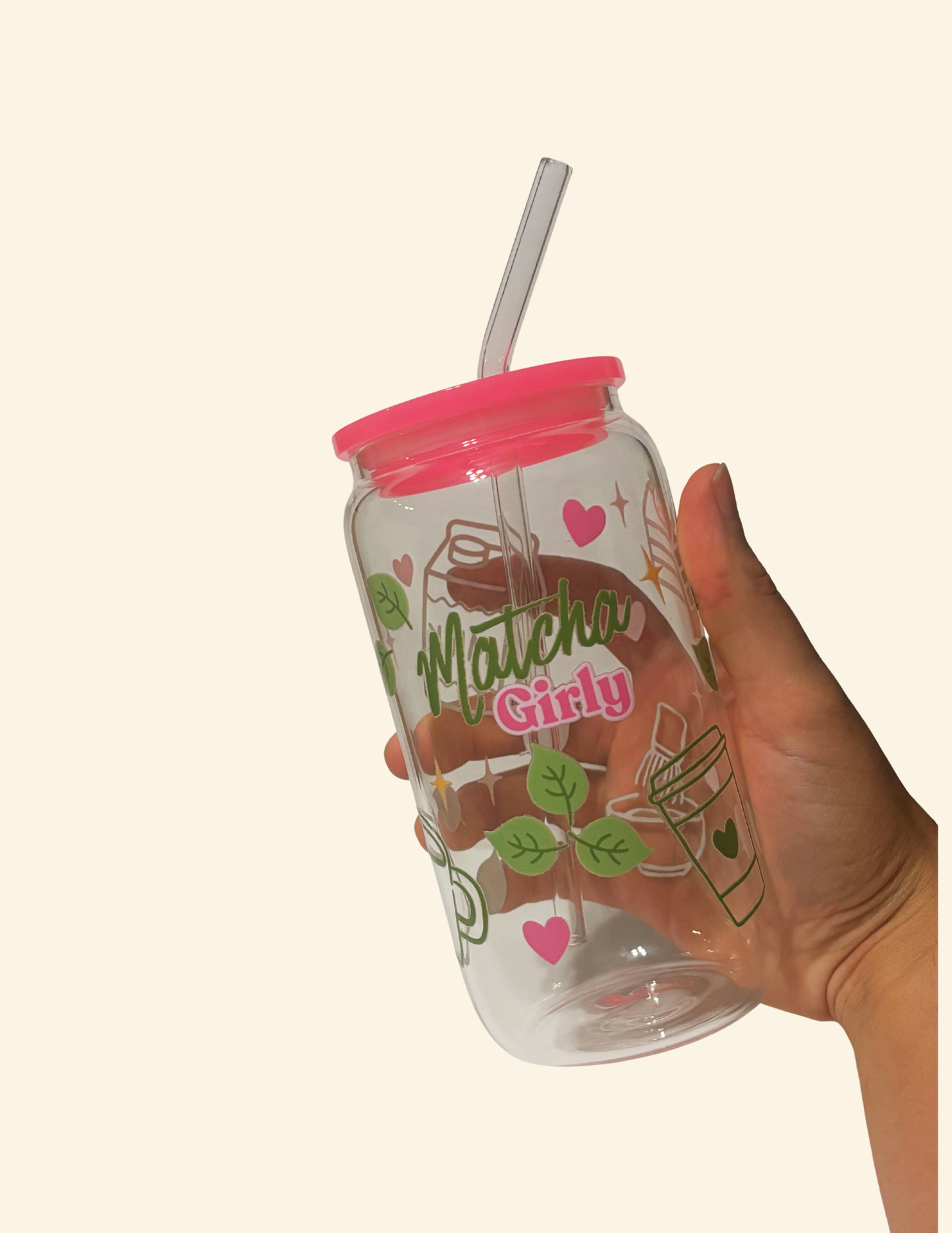 Matcha Break Glass Cup