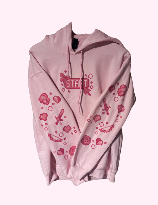 Pink Pixel Power Hoodie
