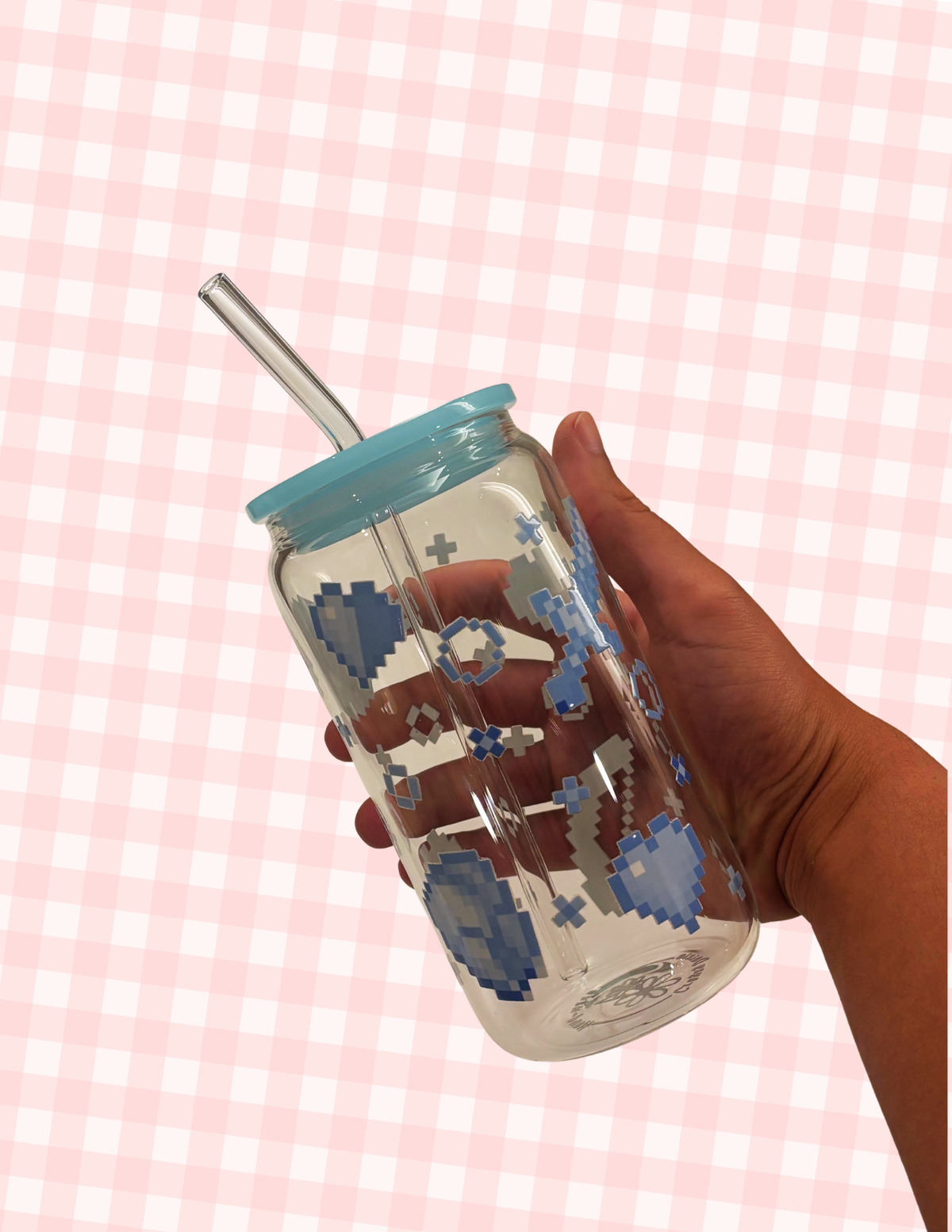 Pixel Power Glass Cup