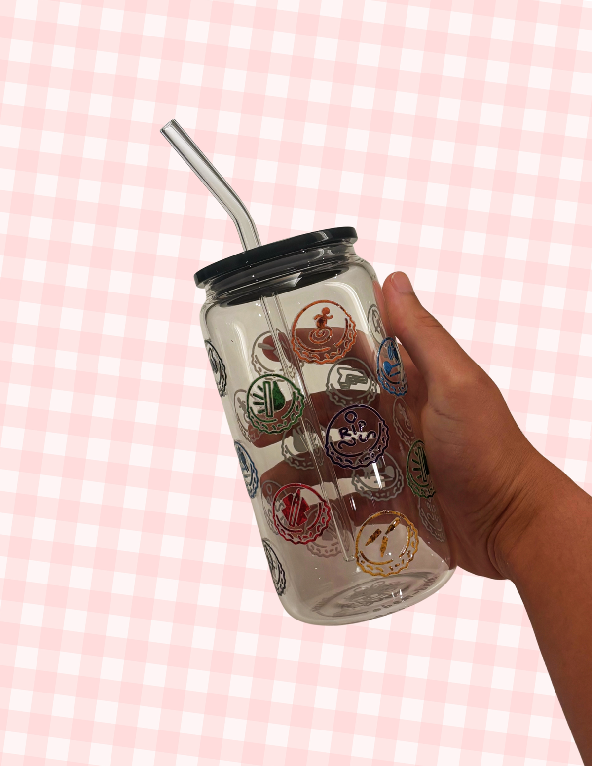 Perk Bottlecaps Glass Cup